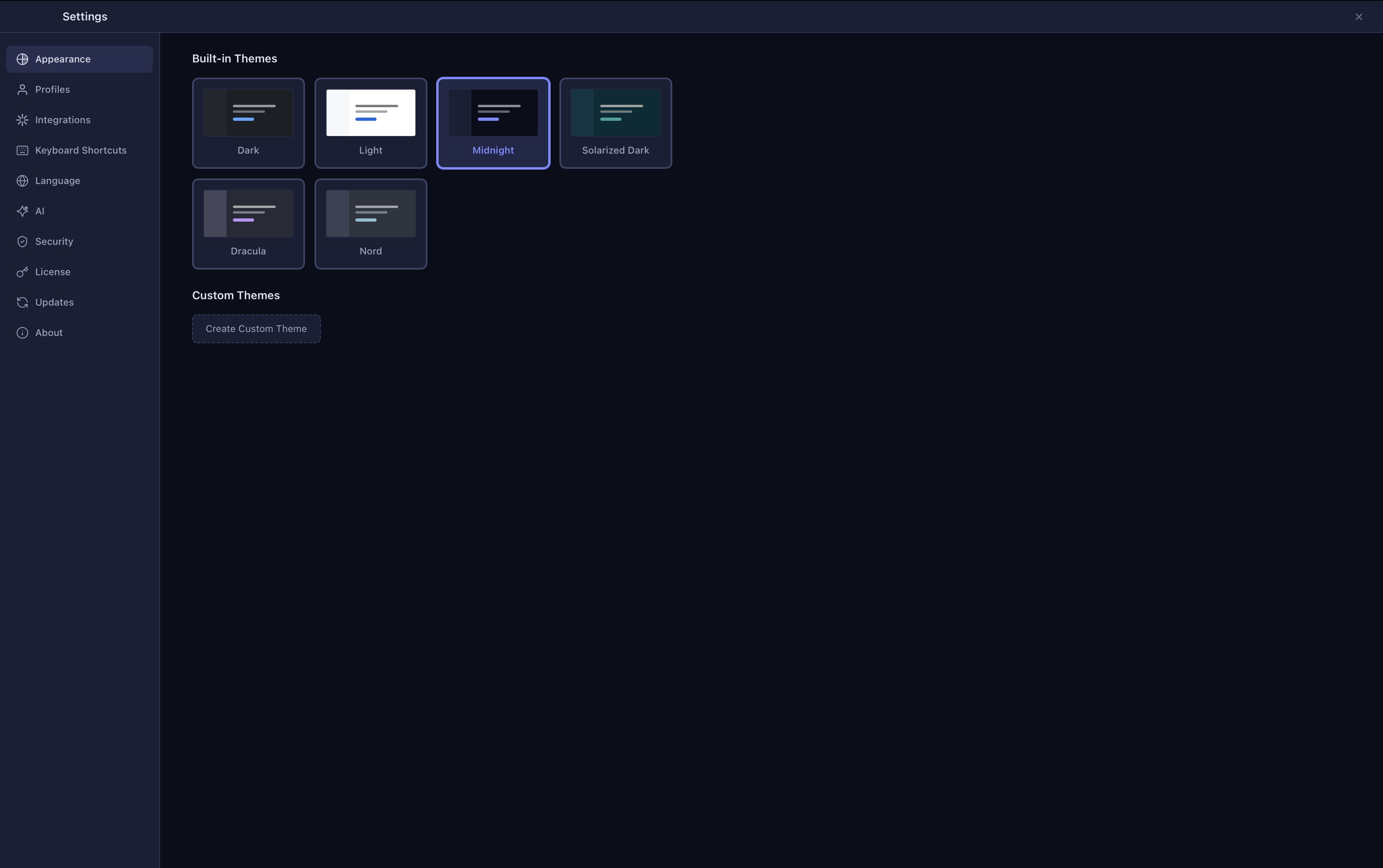 Custom Themes